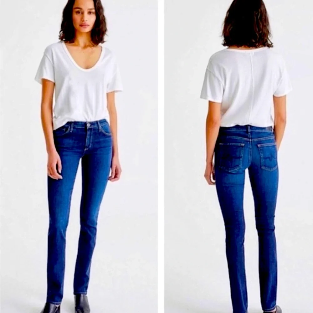 AG HARPER Essential Adriano Goldschmied STRAIGHT JEANS 26R Inseam34” EUC